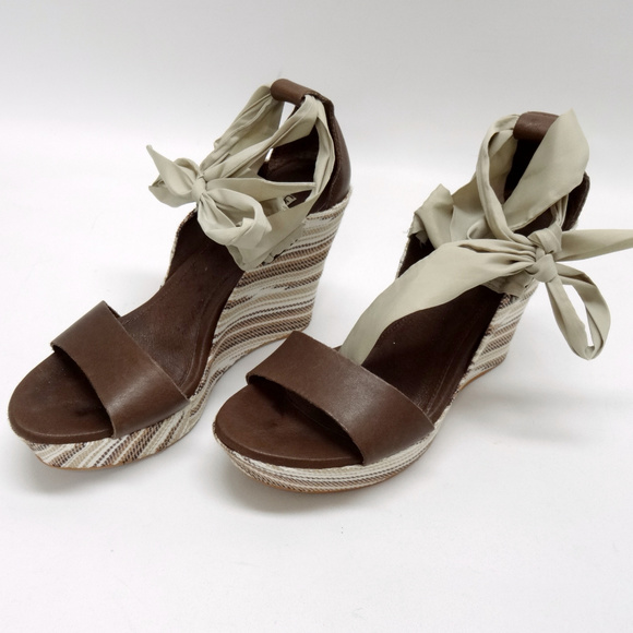 UGG Shoes - UGG Ankle Tye Striped Wedge Platforms